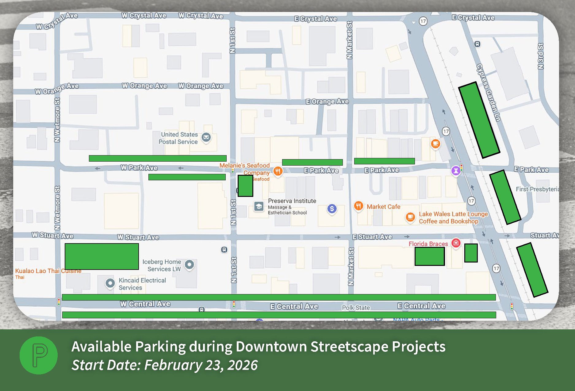 1st Street Parking Map