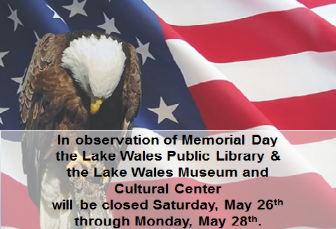 May Closing for Memorial Day