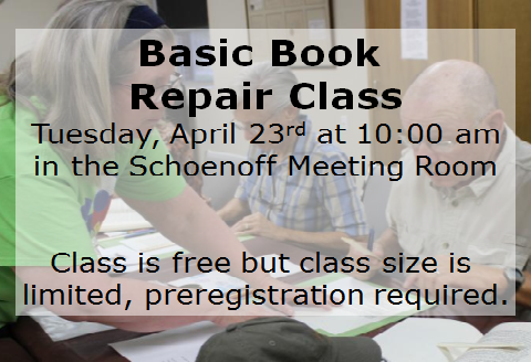 April Book Repair Class