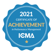 2021 ICMA Certificate of Achievement in Performance Management