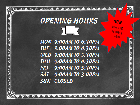 january 24 opening hours