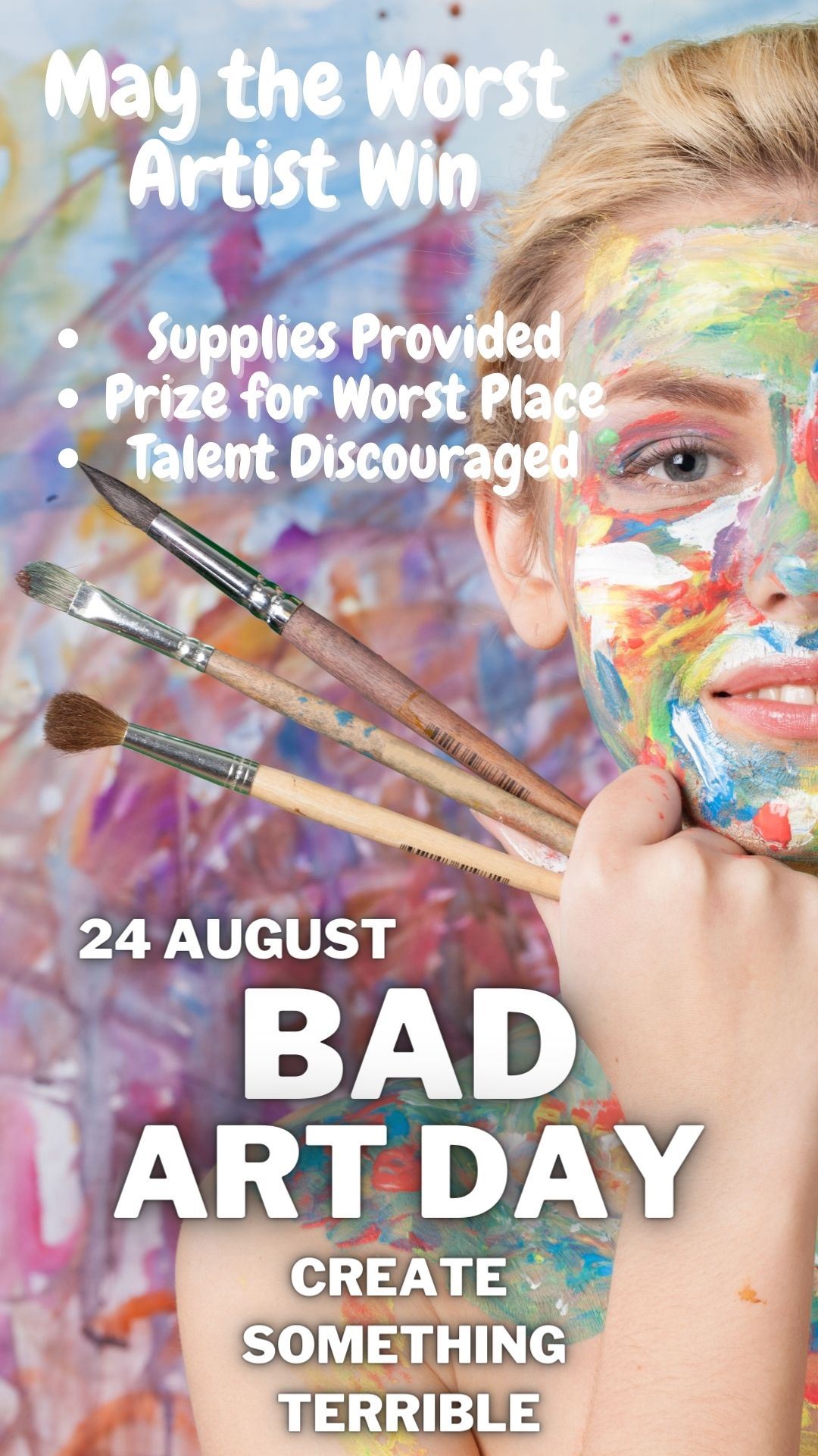 Copy of Blue Modern Colorful, Dynamic, World Art Day Instagram Story