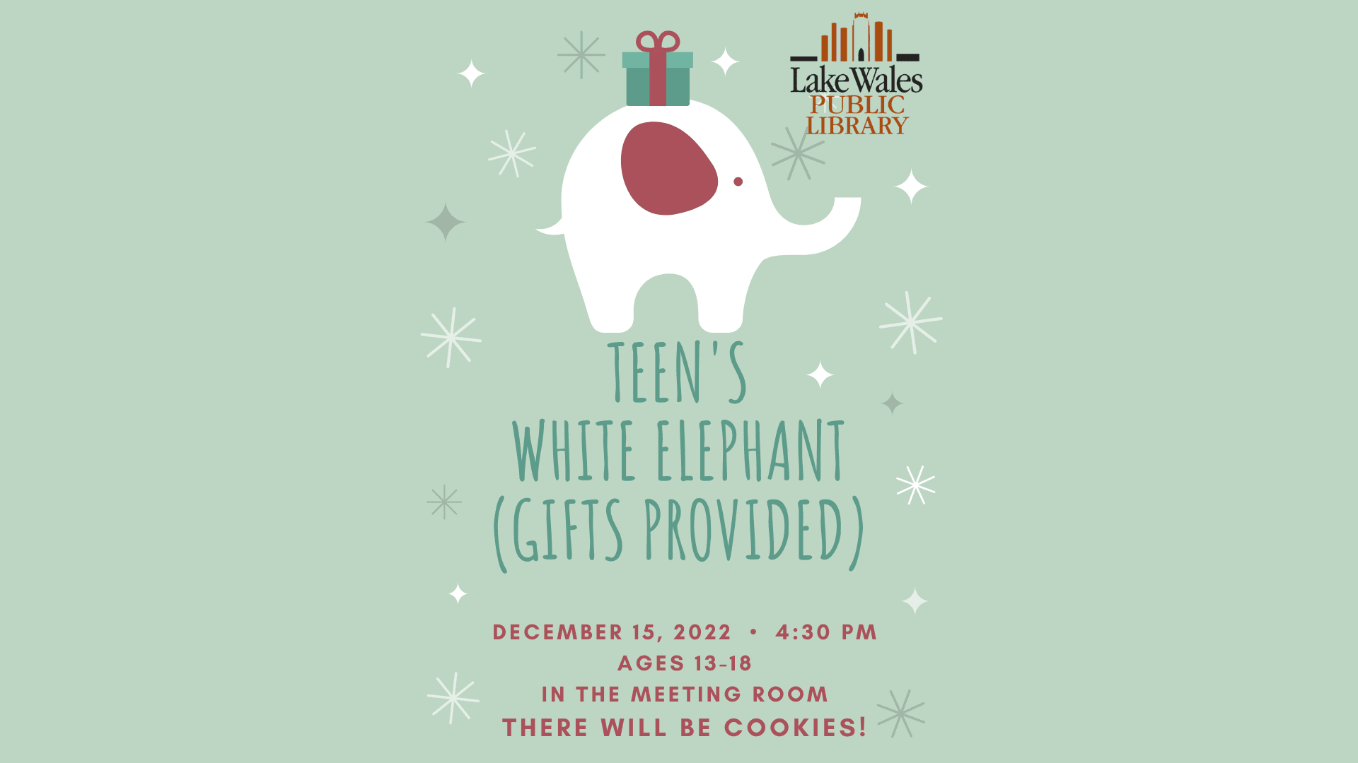 Copy of White Elephant with Gift Christmas Flyer