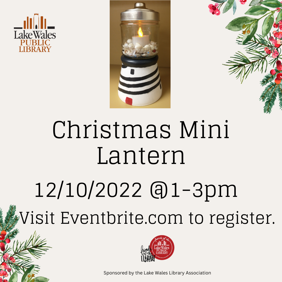 Christmas Lantern Craft Flyer with event info